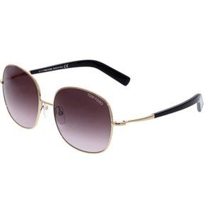 Tom Ford 'Georgina' Gold Square Sunglasses